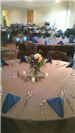 Blue and Floral Table Set Up