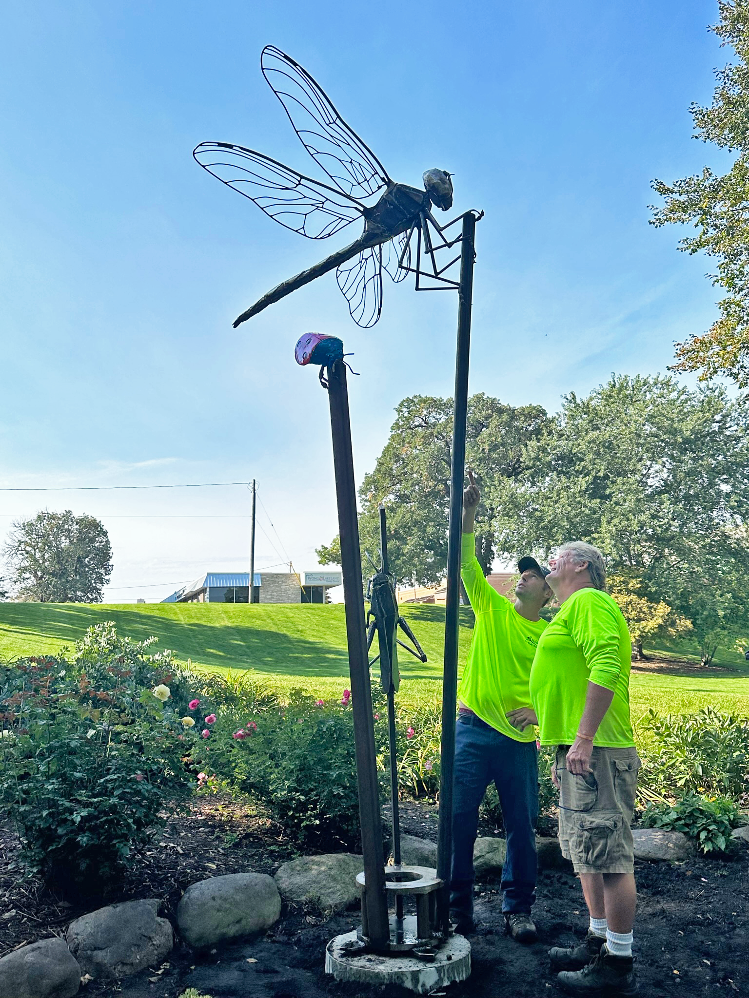 Parker McDonald's new sculpture in East Bridge Park